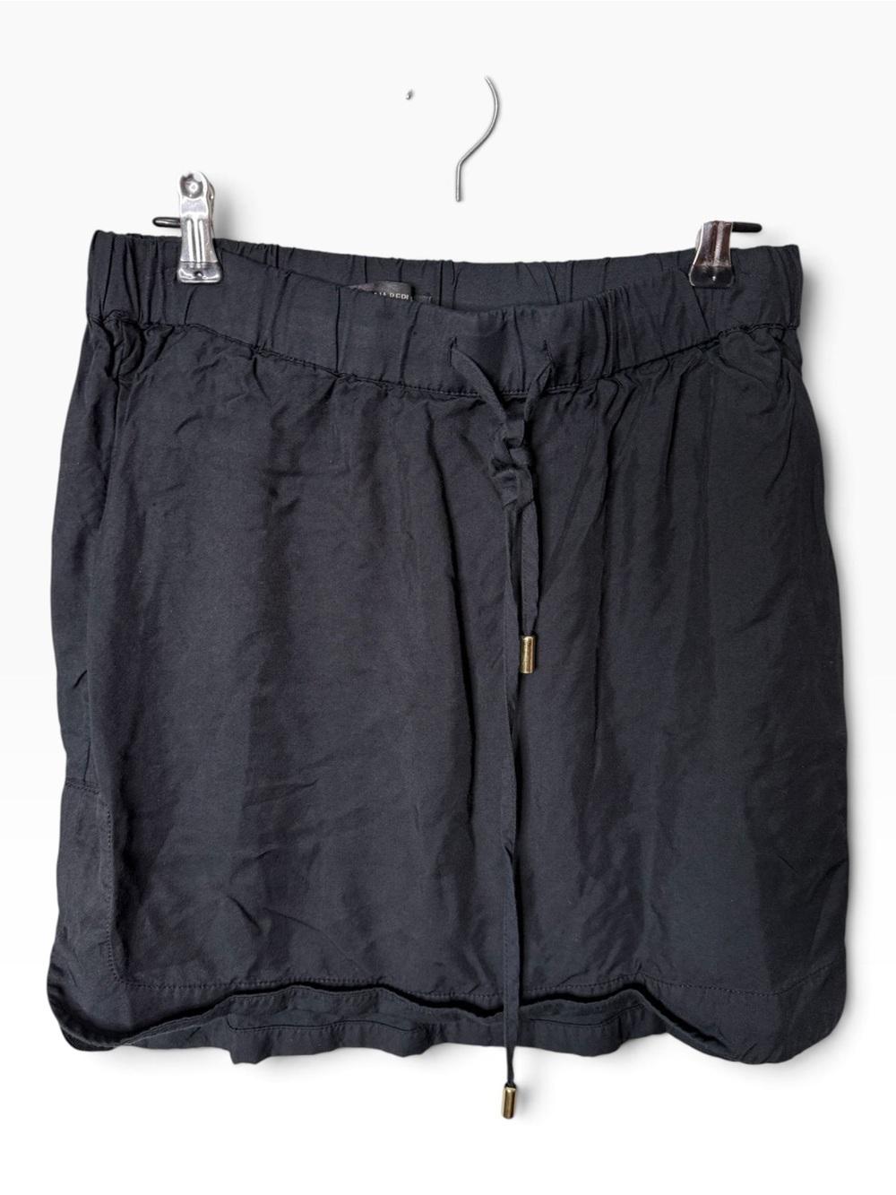 Banana Republic Black XS Drawstring Pull-On Skirt